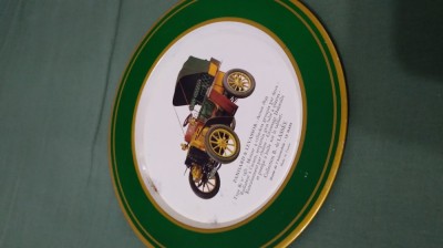 FARFURIE DIAMETRU 20 CM CU RECLAMA AUTO SHELL METAL foto