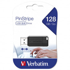 Memorie USB VERBATIM 3.0 Pinstripe 128GB, Negru foto