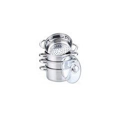 Set de 5 piese, oala pentru fiert cu abur, inox, 18 cm 2.5 litri Kinghoff