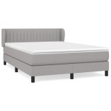 Cumpara ieftin Pat continental, gri deschis, 140x200 cm, material textil
