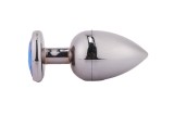 Dildo anal Rosy Silver Large with Heart Shaped Diamond
