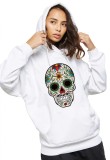Cumpara ieftin Hanorac dama alb - Sugar Skull Colorful - M