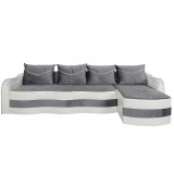 Coltar Extensibil Simona, 300X145X70 Cm, Gri, Alb