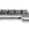 Coltar Extensibil Simona, 300X145X70 Cm, Gri, Alb