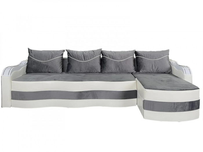 Coltar Extensibil Simona, 300X145X70 Cm, Gri, Alb