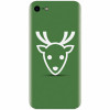 Husa silicon pentru Apple Iphone 6 Plus, Minimal Reindeer Illustration Green
