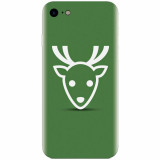 Husa silicon pentru Apple Iphone 5c, Minimal Reindeer Illustration Green