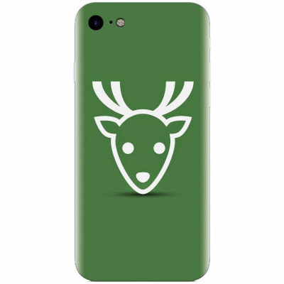 Husa silicon pentru Apple Iphone 6 Plus, Minimal Reindeer Illustration Green foto