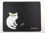Cumpara ieftin Mouse pad Serioux, model Cat and mice, MSP02, suprafata textila,