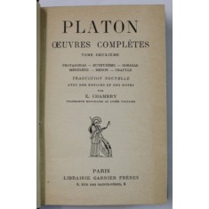 PLATON , OEUVRES COMPLETES , TOME DEUXIEME : PROTAGORAS , EUTHYDEME , GORGIAS , MENEXENE , MENON , CRATYLE , 1936