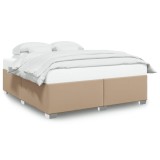 Cumpara ieftin Cadru de pat, cappuccino, 200x200 cm, piele ecologica
