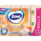 Hartie igienica Zewa Deluxe Cashmere Peach, 3 straturi, 24 role