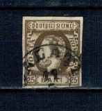 1871 - Carol I cu barba, 25 bani nedantelat, stampila Galati