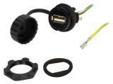 Cablu adaptor USB A la USB A 2.0 IP65 ENCITECH 1310-0005-01