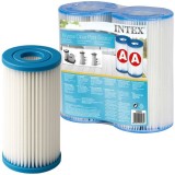 Filtru pompa piscina, set 2 bucati, tip A, utilizari multiple, compatibil cu diverse modele de pompa, Intex
