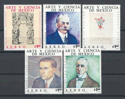 Mexic 1975 MNH - Personalitati si arta mexicana, nestampilat foto