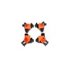 Set de 4 cleme de colt cu strangere rapida 5-22mm si unghi ajustabil de 45&deg; 90&deg; Silver