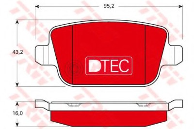 Set placute frana,frana disc VOLVO V70 II (SW) (2000 - 2007) TRW GDB1732DTE foto