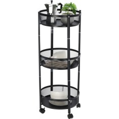 Carucior de depozitare multifunctional, cu 3 niveluri