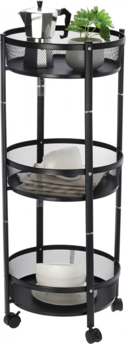 Carucior de depozitare multifunctional, cu 3 niveluri