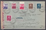 ROMANIA 1940/1942 REGELE MIHAI I UZUALE/PLIC RECOMANDAT CIRCULAT PRIN AVION ROMANIA-GERMANIA 1943 STAMPILA CENZURA