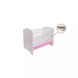 Cumpara ieftin Patut Eurogloria Como fara sertar - Alb cu Roz + Saltea Cocos 10 cm