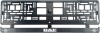 Set 2 bucati, suport numar inmatriculare Carbon, DAF, Autohelix MSA