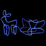 Decoratiune de Craciun cu ren si sanie, 252 leduri, exterior