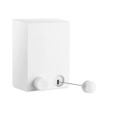 Uscator de rufe pentru perete, extensibil, 4,2 m, automat, alb mat, plastic si metal