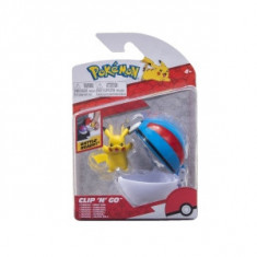 Figurine Clip N Go. Pokemon, Pikachu 9 &amp;amp; Great Ball