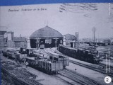 Interiorul Garii din Charleroi -Belgia - anul 1909 , carte postala circulata.Corespondenta catre domnisoara Alexandrina Th. Vasilescu BUCURESTI