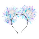 Coroniță Deghizare, Urechi Tinsel, Multicolor, Material Plastic