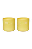 Cumpara ieftin Design Letters set de pahare pentru ou Yello Hello 2-pack