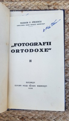 FOTOGRAFII ORTODOXE de TEODOR P. PACESCU , 1930 foto