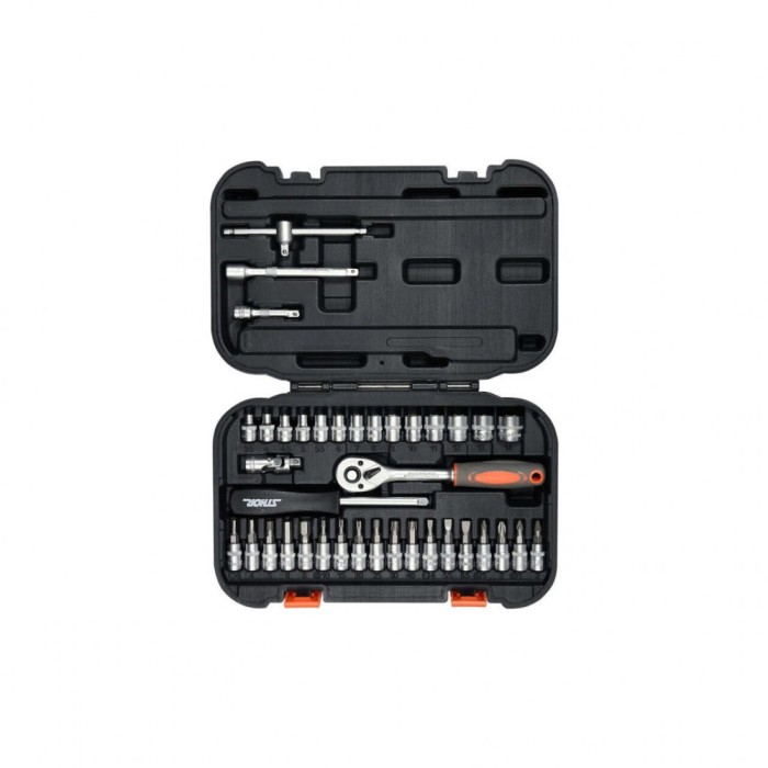 Trusa tubulare 1/4'', 38 buc Sthor 58640