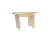 Taburet, scaun, lemn 34x25x20cm Handmade, natur