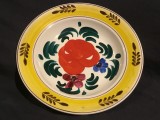 Farfurie romaneasca pictata perioada RSR anii 70 realizata la Sighisoara !