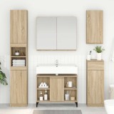 vidaXL Dulap de chiuvetă cu raft cu ușă Stejar Sonoma 80 x 33 x 60 cm 881271