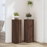 VidaXL Suporturi plante 2 buc. stejar maro 25x25x80cm lemn prelucrat
