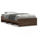 VidaXL Cadru pat fără saltea stejar maro, 90x200 cm, lemn prelucrat