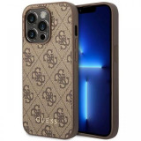 Guess Husa 4G Metal Gold Logo iPhone 14 Pro Maro