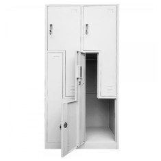 Vestiar metalic Premium 4 usi Z (2x2) 800x500x1800 mm (LxlxH), Neasamblat, PLUS