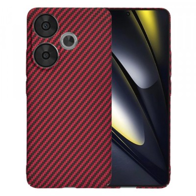 Husa pentru Xiaomi Poco F6, Techsuit, Carbonite FiberShell, Rosie foto
