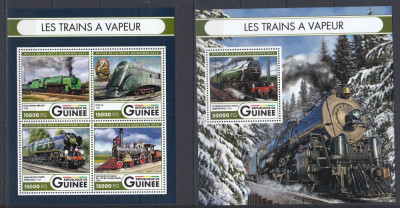 Guinea 2016 - LOCOMOTIVE - BL + KB - MNH foto