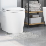 vidaXL Covoraș baie formă U, gri, 50x50 cm poliester antiderapant