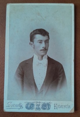 Fotografie tip CDV, barbat maghiar, inceput de secol XX foto