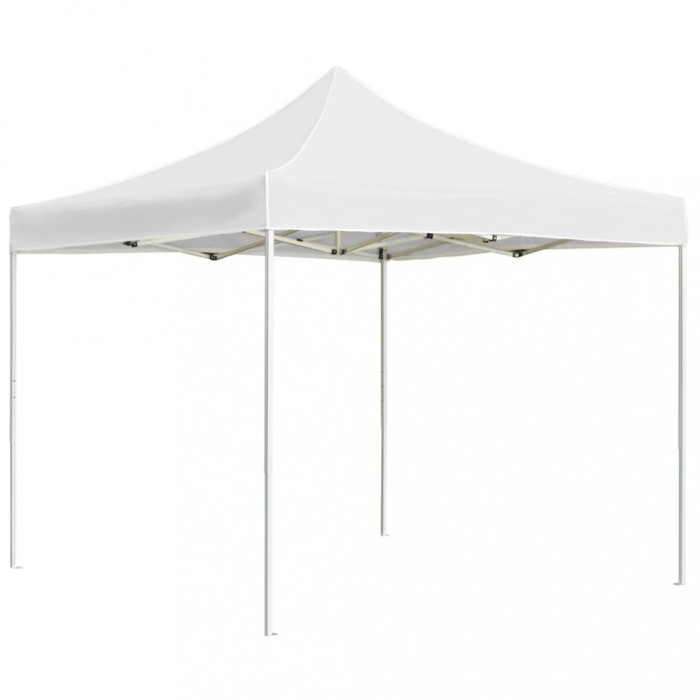 Cort de petrecere pliabil profesional, alb, 3 x 3 m, aluminiu