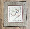 OBIECT DECORATIV VINTAGE TEXTIL CU BRODERIE MANUAL SI MATASE, CHINA
