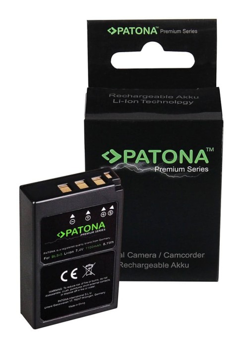 Acumulator /Baterie Patona Premium pentru Olympus BLS5 E-P3 E-PL2 PEN E-PL3 E-PM1