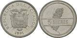 Ecuador 1991 - 5 sucres UNC